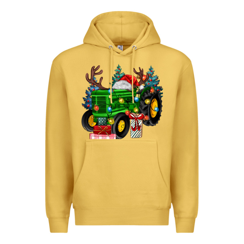 Farm Tractor Christmas Premium Hoodie by MaliasSmallBusiness | Teevron