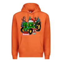 Carrot farm tractor christmas Premium Hoodie - MaliasSmallBusiness