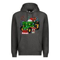 Charcoal Heather farm tractor christmas Premium Hoodie - MaliasSmallBusiness