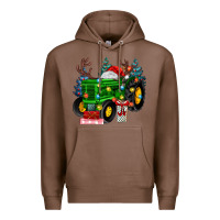 Chestnut farm tractor christmas Premium Hoodie - MaliasSmallBusiness