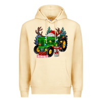 Pina Colada farm tractor christmas Premium Hoodie - MaliasSmallBusiness