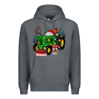 Rock farm tractor christmas Premium Hoodie - MaliasSmallBusiness