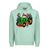 Seafoam farm tractor christmas Premium Hoodie - MaliasSmallBusiness
