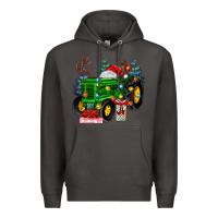 Smoke farm tractor christmas Premium Hoodie - MaliasSmallBusiness