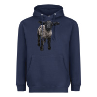 Navy suffolk baby sheep Heavyweight Hoodie - LillyAllenDesigns