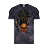 Cloud Black afro woman faux jumbo locs Vintage Tee - texasbilliewilder