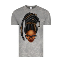 Cloud Rock afro woman faux jumbo locs Vintage Tee - texasbilliewilder