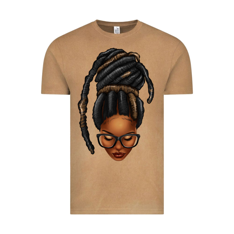 Afro Woman Faux Jumbo Locs Vintage Tee by texasbilliewilder | Teevron