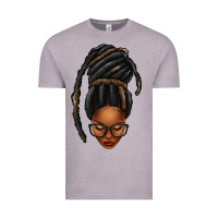 Vintage Zinc afro woman faux jumbo locs Vintage Tee - texasbilliewilder