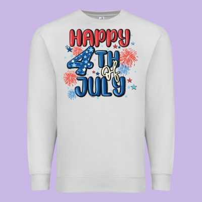 Happy 4th Of July Premium Sweatshirt Designed By Maliassmallbusiness