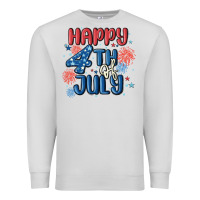 Dove Grey happy 4th of july Premium Sweatshirt - MaliasSmallBusiness