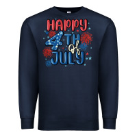 Navy happy 4th of july Premium Sweatshirt - MaliasSmallBusiness