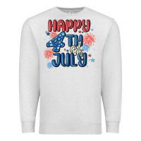 Oatmeal Heather happy 4th of july Premium Sweatshirt - MaliasSmallBusiness