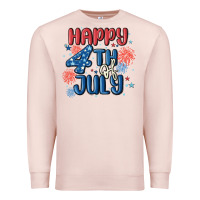 Pale Pink happy 4th of july Premium Sweatshirt - MaliasSmallBusiness