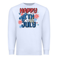 White happy 4th of july Premium Sweatshirt - MaliasSmallBusiness