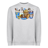 Heather Grey siberian husky coffee cups Heavyweight Sweatshirt - Zillion Design Studio