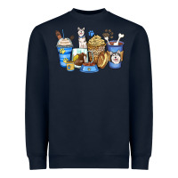 Navy siberian husky coffee cups Heavyweight Sweatshirt - Zillion Design Studio