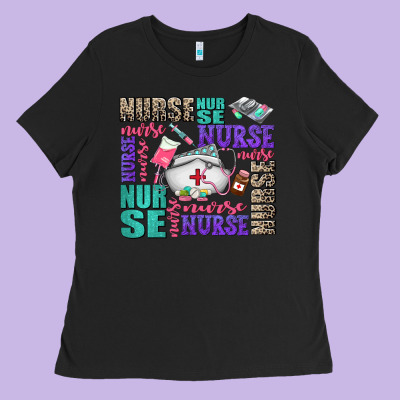 Nurse Nurse Nurse With Nurse Element Ladies Tee Designed By Adodesignshop