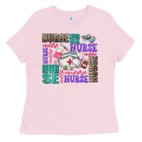 Bubblegum Pink nurse nurse nurse with nurse element Ladies Tee - AdoDesignShop