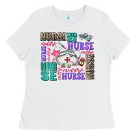 White nurse nurse nurse with nurse element Ladies Tee - AdoDesignShop