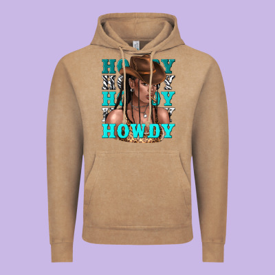 Vintage Hoodie howdy howdy black girl