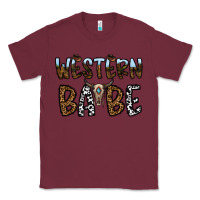 Burgundy western babe Classic Tee - CowhideDigitalArt