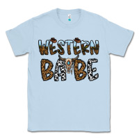 Dusty Blue western babe Classic Tee - CowhideDigitalArt
