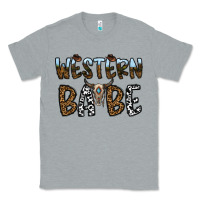 Heather Grey western babe Classic Tee - CowhideDigitalArt
