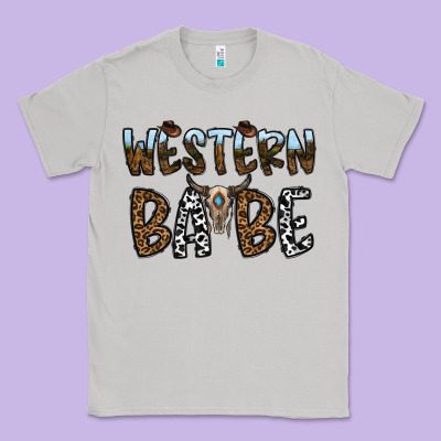 Western Babe Classic Tee Designed By Cowhidedigitalart