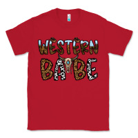 Red western babe Classic Tee - CowhideDigitalArt