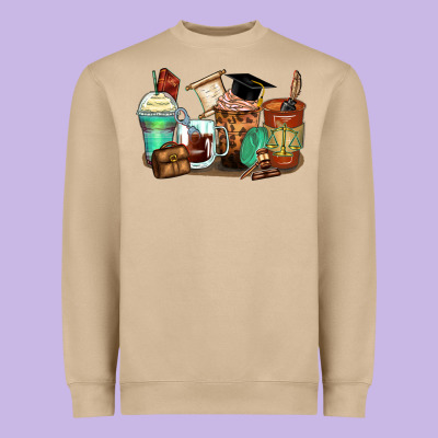 Lawyer Coffee Cups Heavyweight Sweatshirt Designed By Zillion Design Studio