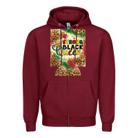 Burgundy strong black queen 12 oz can cooler (regular) Zipper Hoodie - Artiststas