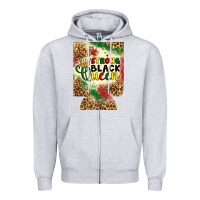 Heather Grey strong black queen 12 oz can cooler (regular) Zipper Hoodie - Artiststas