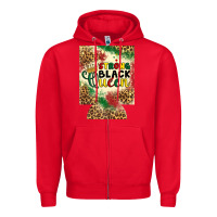 Red strong black queen 12 oz can cooler (regular) Zipper Hoodie - Artiststas