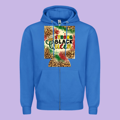 Strong Black Queen 12 Oz Can Cooler (regular) Zipper Hoodie Designed By Artiststas
