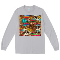 Moon Dust western sunflower bucket cow seamless pattern Long Sleeve Tee - HRA Design Shop