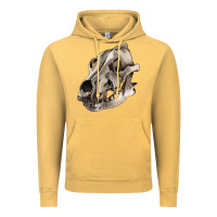 Vintage Mustard Wolf skull Vintage Hoodie - RanaPortraitStore