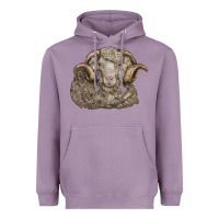 Lavender merino wool sheep head Heavyweight Hoodie - LillyAllenDesigns