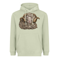 Matcha merino wool sheep head Heavyweight Hoodie - LillyAllenDesigns