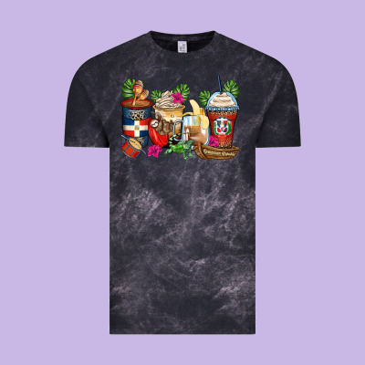 Dominican Republic Coffee Cups Vintage Tee Designed By Zillion Design Studio