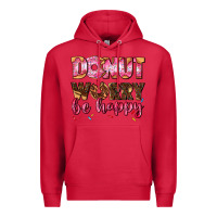 Cardinal donut worry be happy Premium Hoodie - AdoDesignShop
