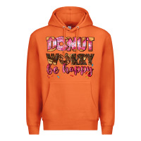 Carrot donut worry be happy Premium Hoodie - AdoDesignShop