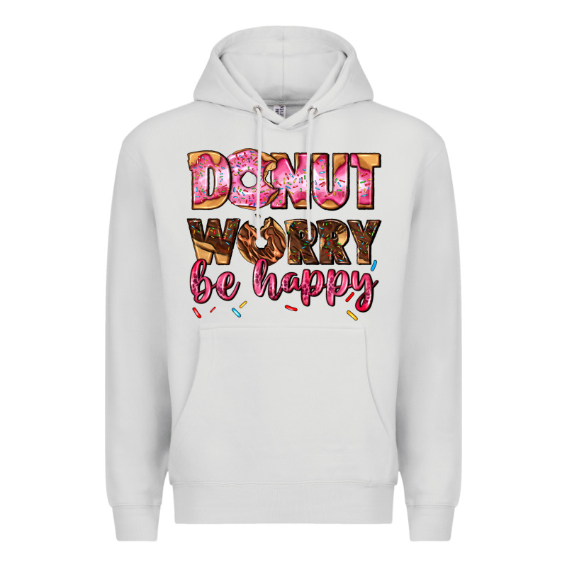 Donut Worry Be Happy Premium Hoodie by AdoDesignShop | Teevron
