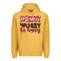Mustard donut worry be happy Premium Hoodie - AdoDesignShop