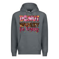 Rock donut worry be happy Premium Hoodie - AdoDesignShop