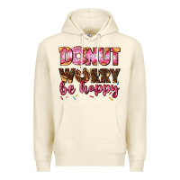 Sandshell donut worry be happy Premium Hoodie - AdoDesignShop