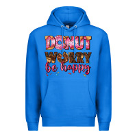 True Royal donut worry be happy Premium Hoodie - AdoDesignShop
