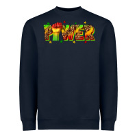 Navy power juneteenth Heavyweight Sweatshirt - texasbilliewilder