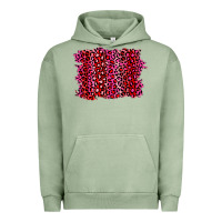 Pigment Oil Green pink leopard background Urban Hoodie - RanaPortraitStore