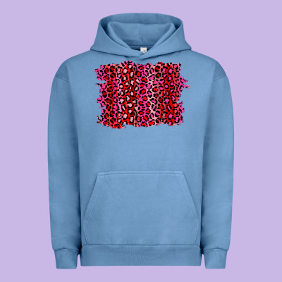 Pink Leopard Background Urban Hoodie Designed By Ranaportraitstore